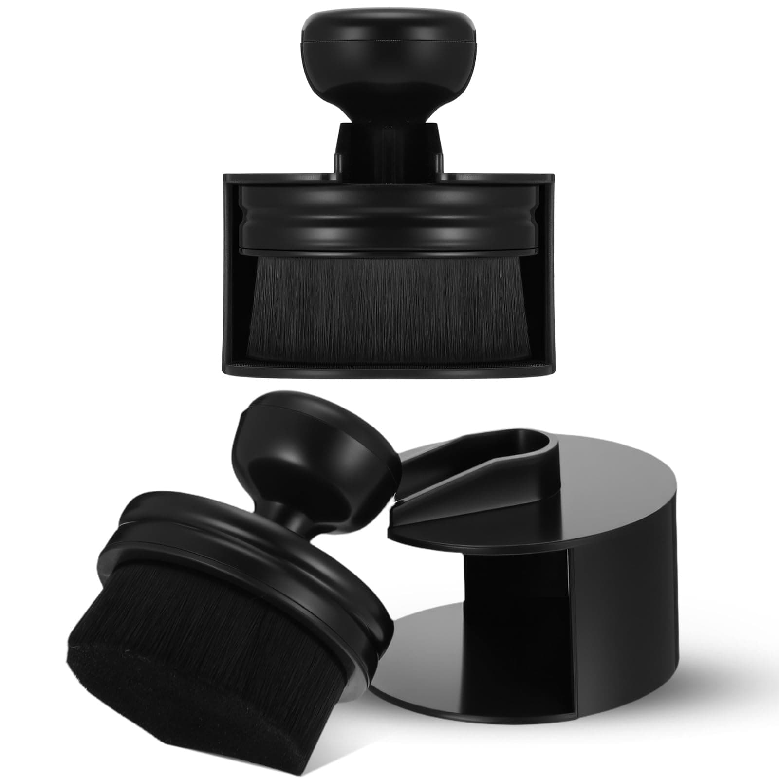 Yuanchu 2 Stück Reifenglanz Applikator Bürste, Premium Detailing Pinsel Tire Dressing Applicator Reifenbürste mit Ständer für Autoreifen Lüftungsschlitze Armaturenbrett-Verkleidungen Sitze