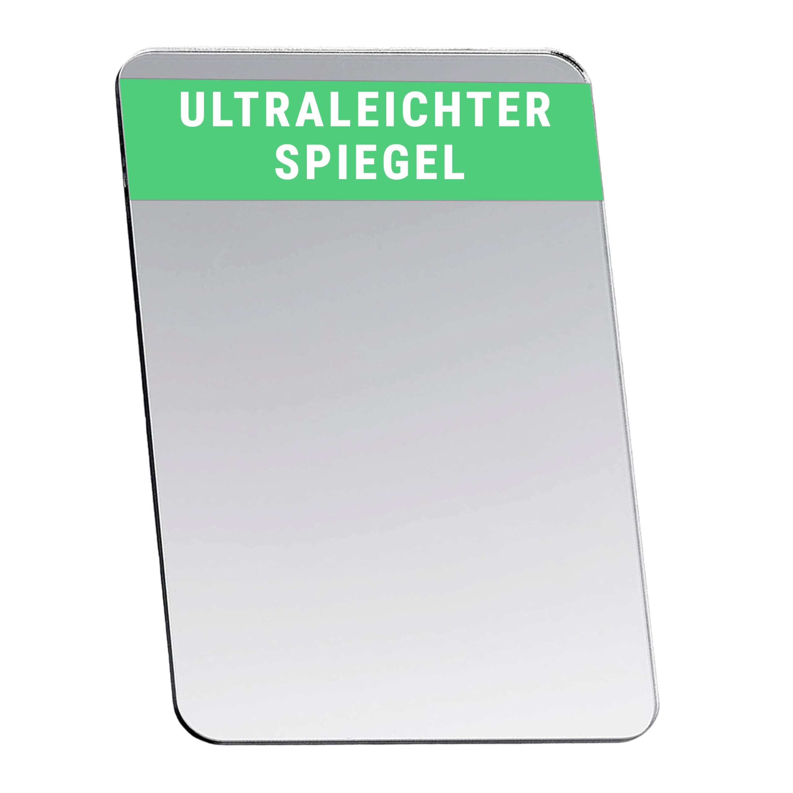 Falkenhorn Handspiegel – doppelseitiger, ultraflacher Acryl-Spiegel in rechteckiger Form, ideal für Basteln, Kinder, DIY, Geldbörse, Kosmetik und unterwegs – 10,0 × 15,0 cm (rechteckig), 1 Stück 1er Rechteckig - 10x15cm