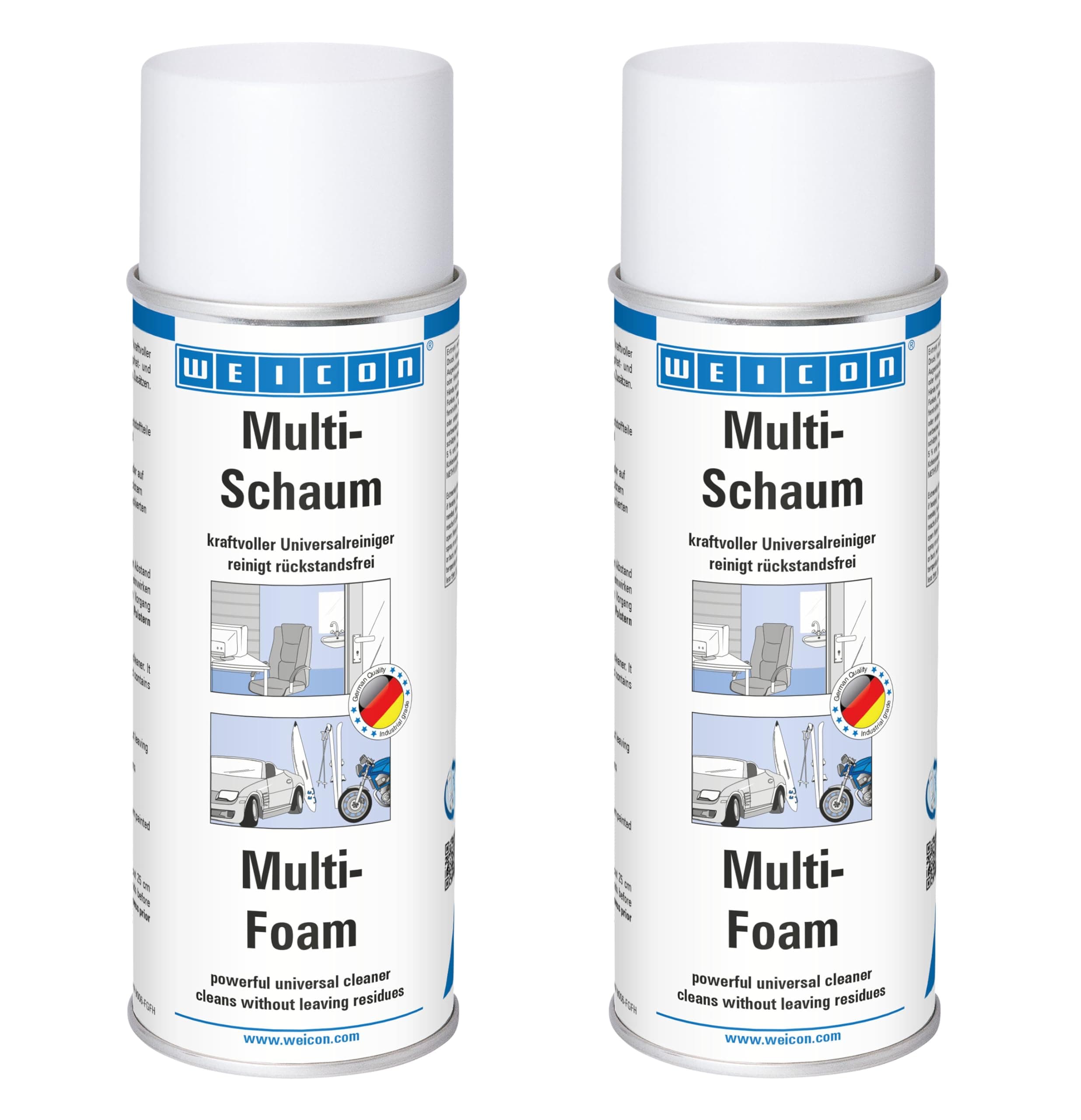WEICON Multi-Schaum, 400 ml, 2er Set, Schaumreiniger für Polster, Scheiben, Teppich, Metall, Kunststoff, Universalreiniger 400 ml (2er Pack) 2er Set Angebot bei HelloDeals