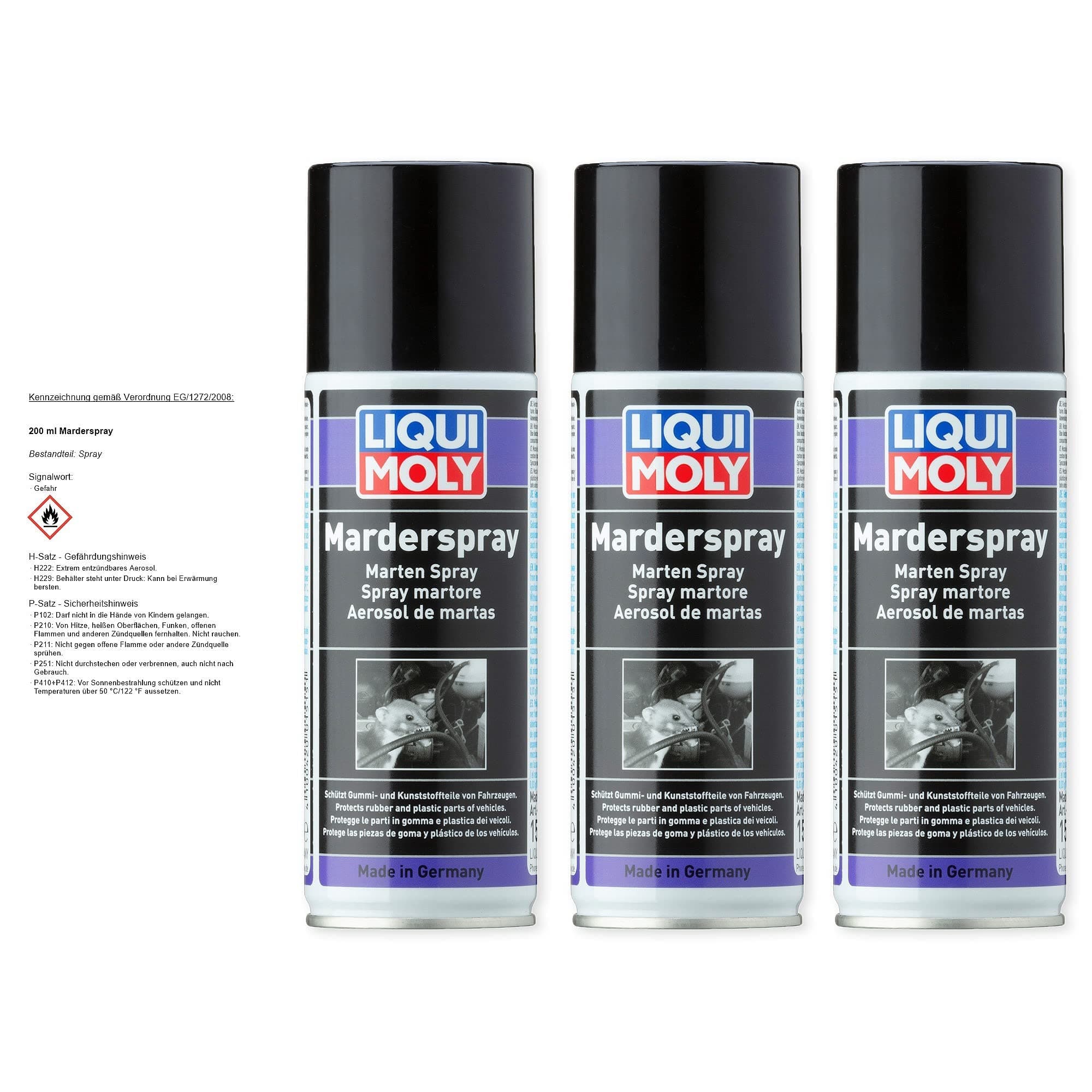 3x LIQUI MOLY 1515 Marder- Schutz Spray 200ml