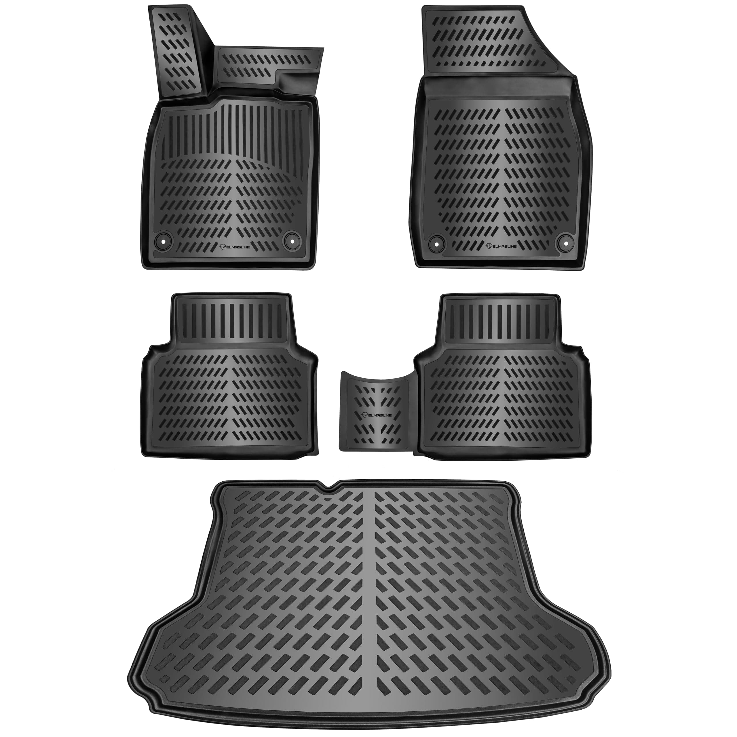 ELMASLINE 3D Gummimatten & Kofferraumwanne Set für VW ID.4 | Standard Ladeboden | 2020-2025 | Wichtiger Hinweis: Zubehör passt Nicht in variablen (verstellbaren) Ladeboden Angebot bei HelloDeals