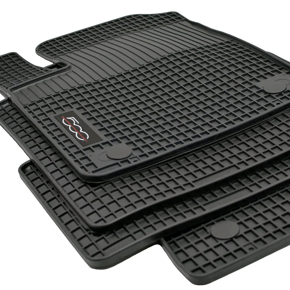 Mattenprofis Edition Gummimatten Gummifußmatten kompatibel mit FIAT 500 und FIAT 500 Cabrio Hybrid ab Bj. 2020 sw Angebot bei HelloDeals