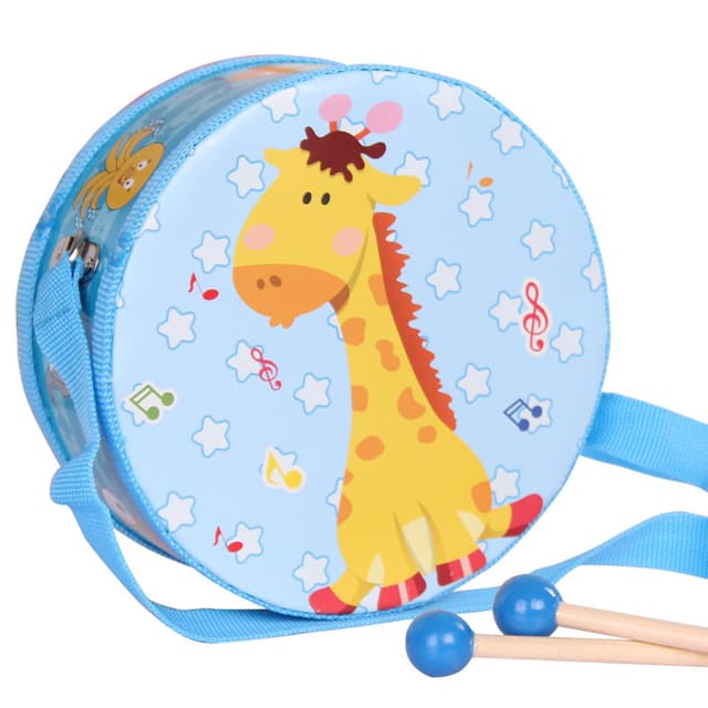 Kindertrommel aus Holzspielzeug,Kleinkinder Schlagzeugset,Schlaginstrument Spielzeug Kinder Schlagzeug aus Holz Musikspielzeug für Kinder ab 3 Jahren Jungen Mädchen Geburtstagsgeschenke