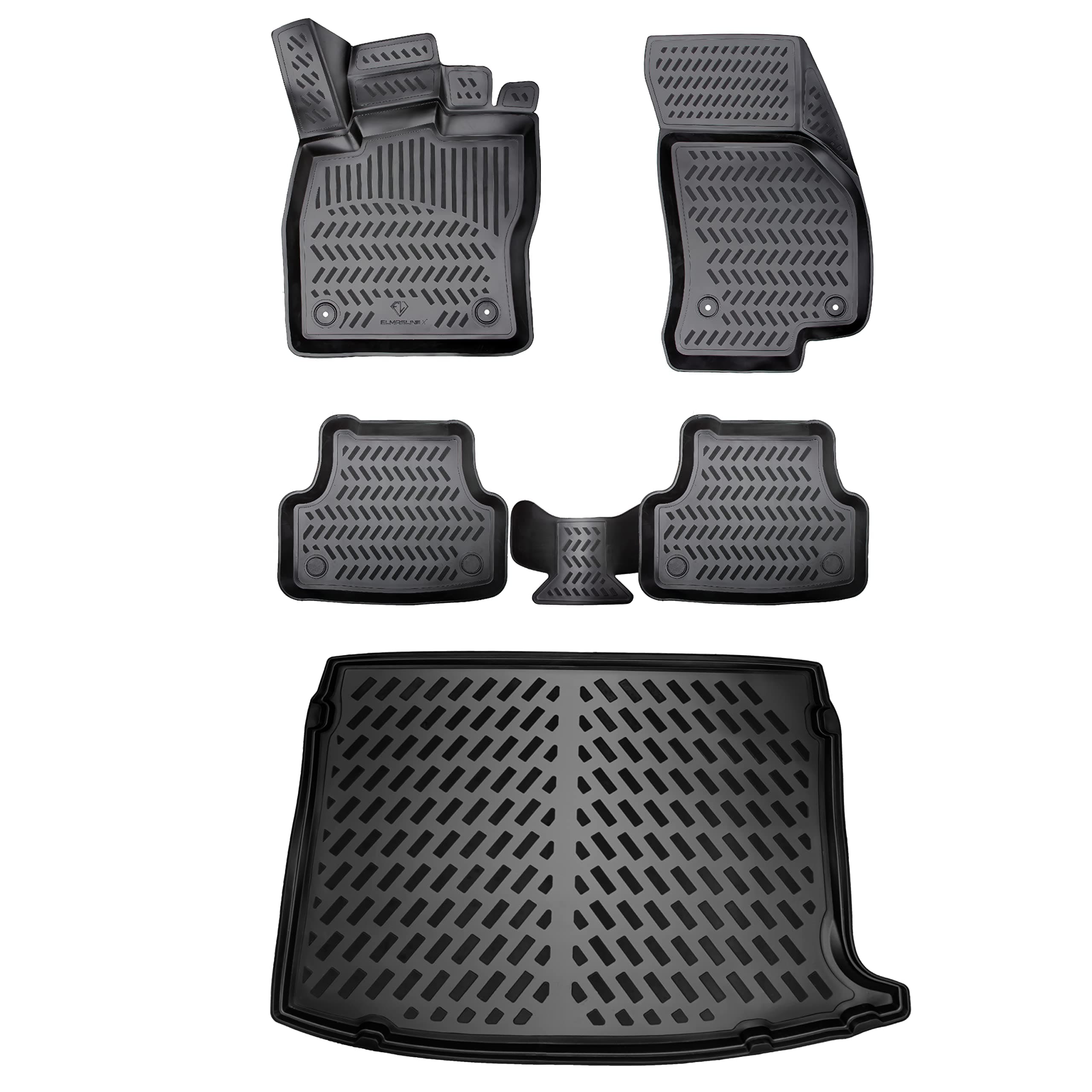 ELMASLINE 3D Gummimatten & Kofferraumwanne Set für Mercedes GLC (X253) 2015-2022 (SUV) | Passt Nicht in Plug in Hybrid!!! Angebot bei HelloDeals