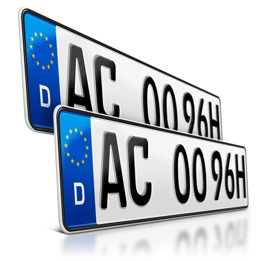 schildEVO 2 H Kennzeichen | Historisch | OFFIZIELL amtliche Nummernschilder | DIN-Zertifiziert – EU Wunschkennzeichen mit individueller Prägung | Autokennzeichen | DHL Versand Angebot bei HelloDeals