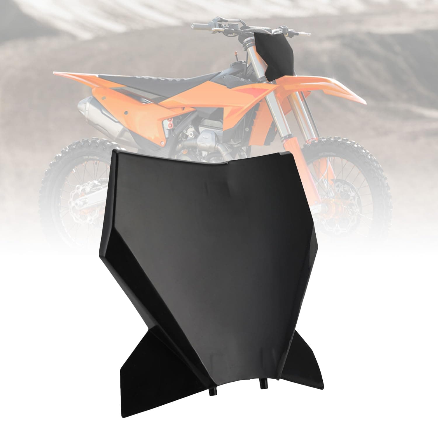 Dirt Bike Nummernschild, Motorrad Nummernschild Vorne ABS Kunststoff für 125/250/300/350/500 SX SX-F XC XC-F 2023–2024 Schwarz Angebot bei HelloDeals