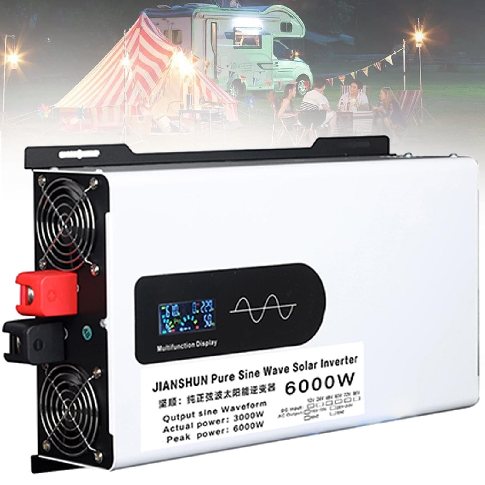 5000W 6000W 8000W 10000W 12000W Wechselrichter Reiner Sinus DC 12V 24V 48V 60V 72V 96V auf AC 230V 240V Spannungswandler AC Steckdose Stromwandler Stecker Power Inverter für Auto KFZ Wohnwagen LKW(600 6000W 72Vto220V Angebot bei HelloDeals