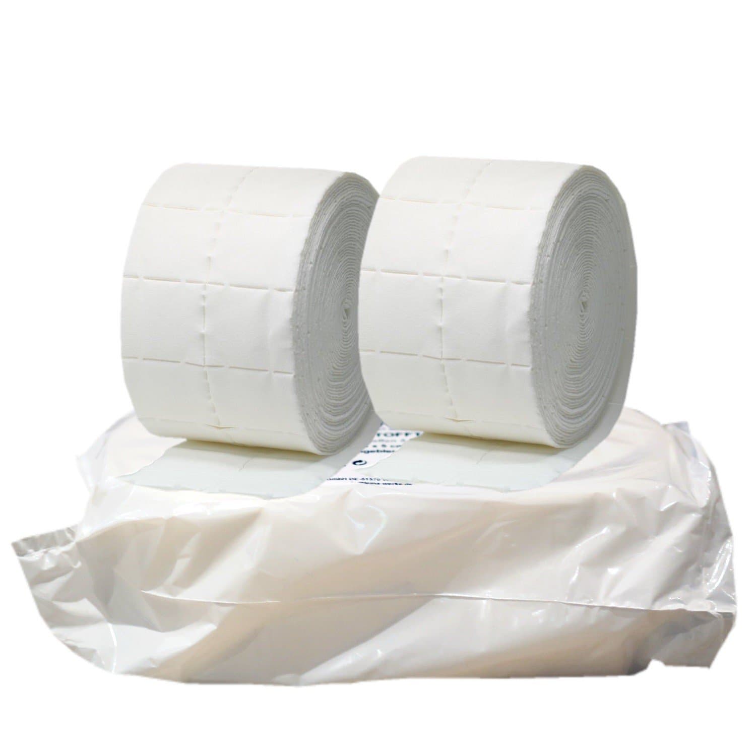 LEINAWERKE 65050 Zellstofftupfer hochgebleicht nach DIN 19310, 4 cm x 5 cm, 2 Rollen à 500 Stk.