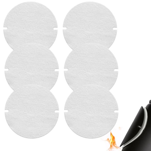 flintronic Flam Dichtung, 6 Stück Ofenrohrdichtung, 155mm Ofenrohr Dichtung, Dichtungen, Flachdichtung für Ofenrohrklappen Hitzebeständig bis 1260°C Keramikfasermatte für Ofenrohrklappen Ø 120-150 mm