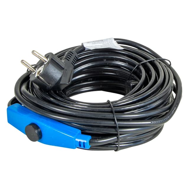 horizont Frostschutz Heizkabel mit Thermostat 8 m, ideal für Wasserleitung oder als Pflanzenheizung, wasserdichte Begleitheizung, Dachrinnenheizung selbstregulierend, Rohrbegleitheizung 230 V 8 m | 128 W