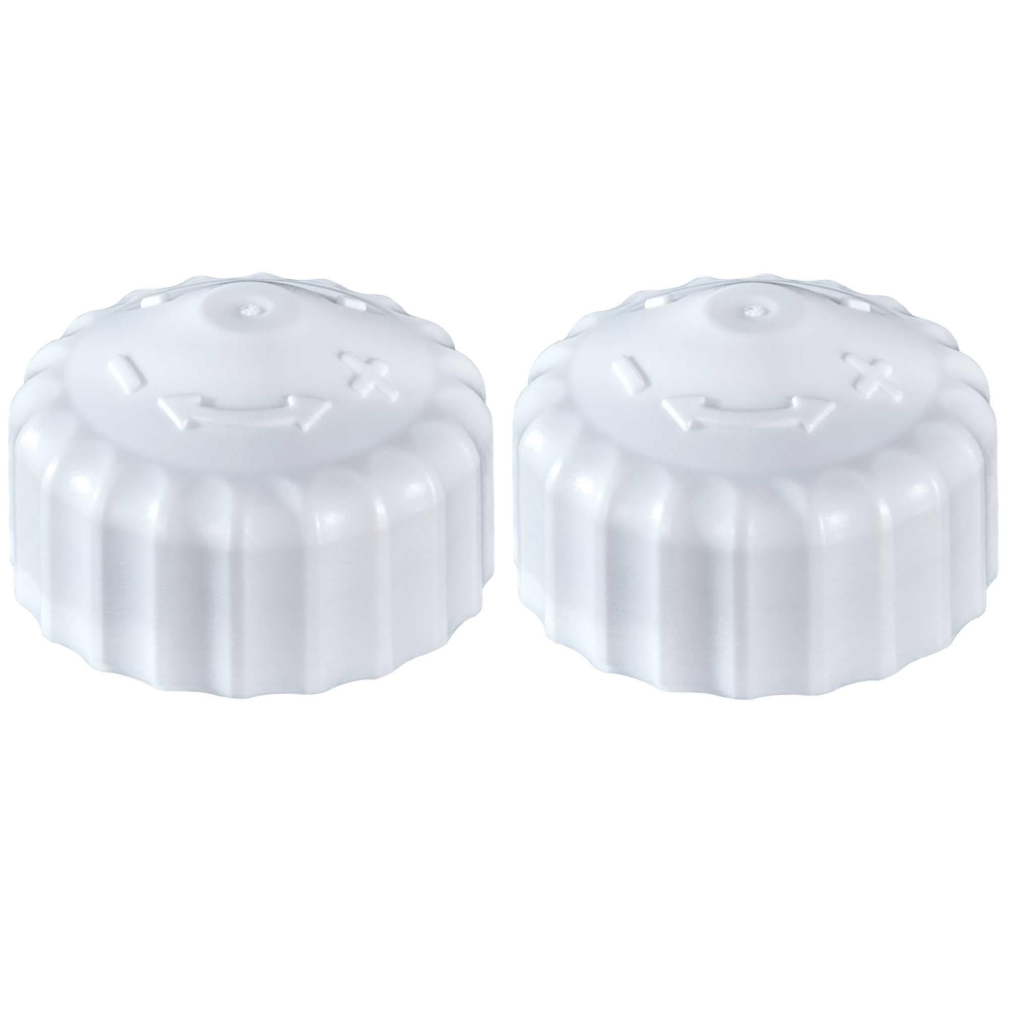 Ventilschutzkappe Handregler Handregulierkappe Bauschutzkappe, M30 x 1,5 (2 x weiß)