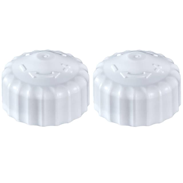 Ventilschutzkappe Handregler Handregulierkappe Bauschutzkappe, M30 x 1,5 (2 x weiß)