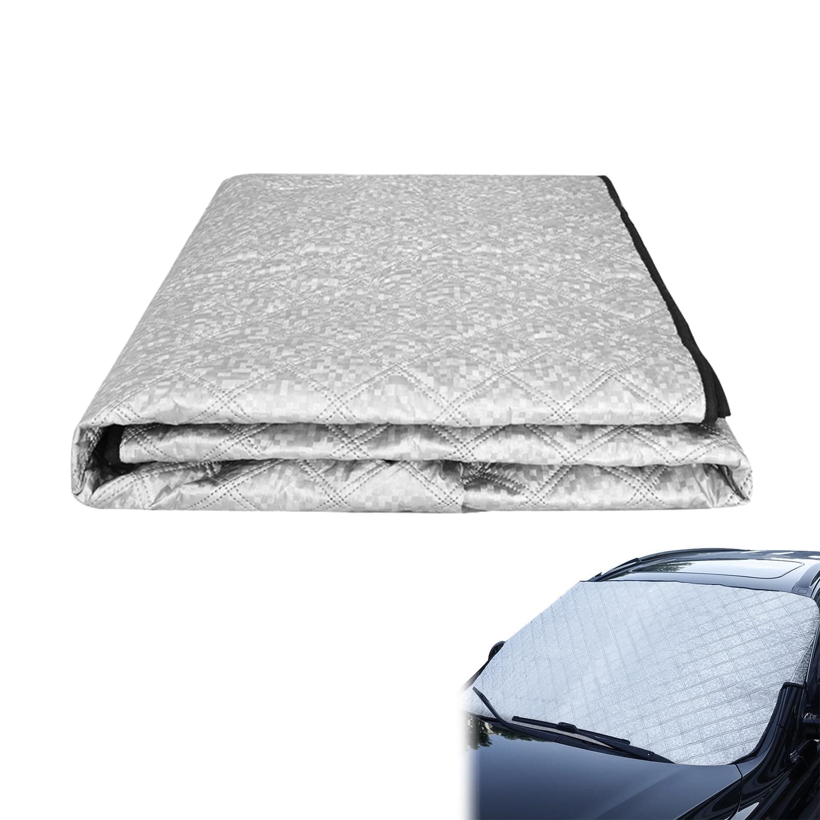 Helweet Autoscheibe Frostabdeckung, Frontscheibe Abdeckung, Winschutzscheiben Abdeckung, Autoabdeckung Winter Faltbar, Schutz Vor Schnee, EIS, Frost, Staub, Sonnenlicht (140 x 95cm)