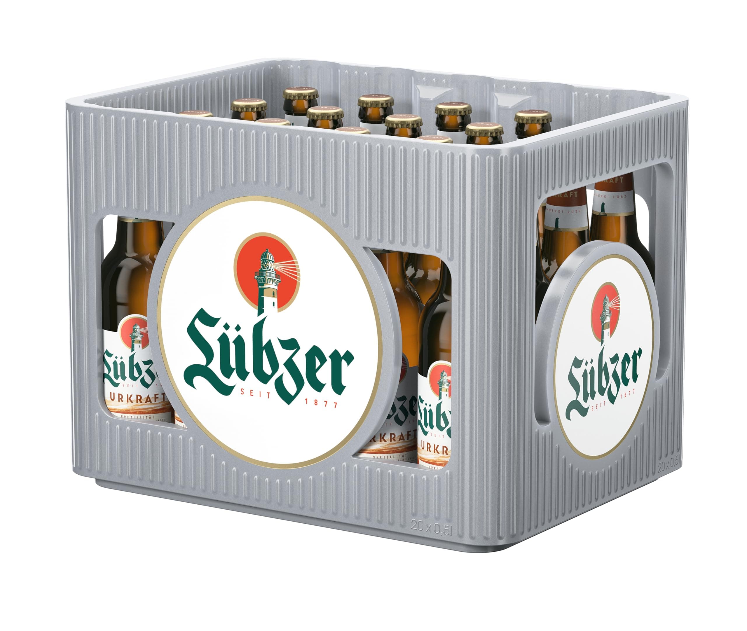 Lübzer Urkraft, Kasten Mehrweg (20 x 0,5 L), Kasten Urkraft