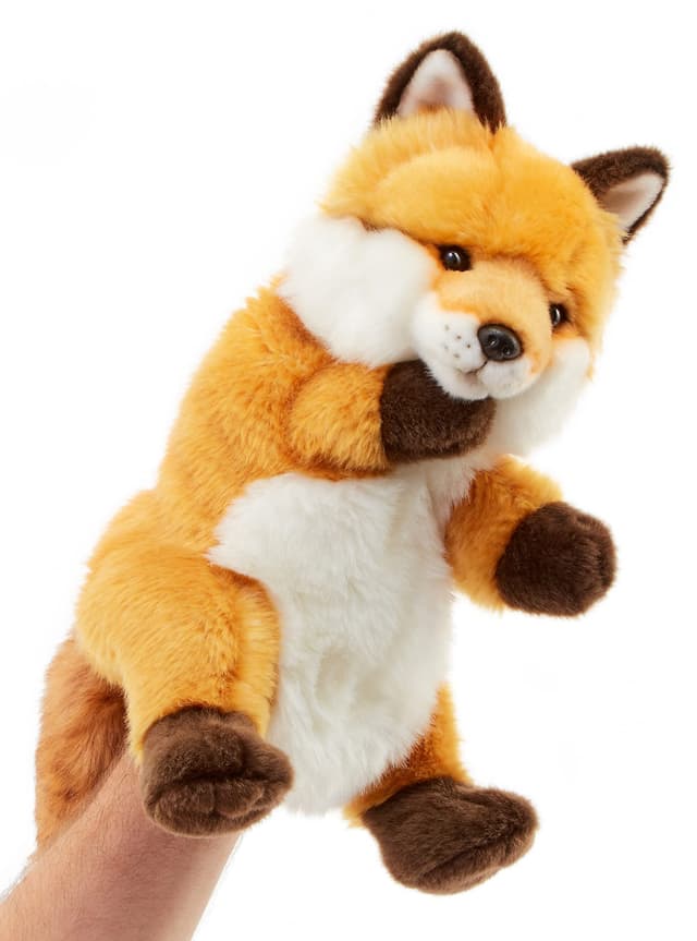 Uni-Toys - Handpuppe Rotfuchs klassisch - 28 cm (Höhe) - Plüsch-Puppe, Fuchs - Plüschtier, Kuscheltier Fuchs, 28 Cm