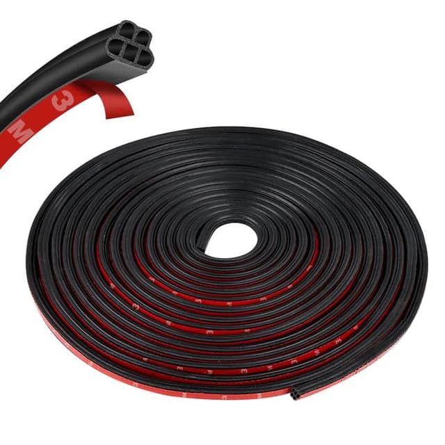 NVGVUP 8M Auto Türdichtung Selbstklebend, Universal 5 Löcher Akustische Gummidichtung Wasserdicht, Gummi Dichtungsband Selbstklebend für Autos, Boote, Wohnmobile, Auto Wetterschutz