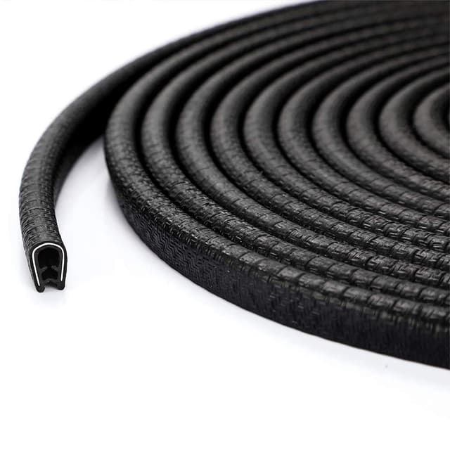 QBUC Auto-Kantenschutz 5m, Gummi-Clip U-Form Kantenschutz für Autotüren Gummidichtung,Keine Notwendigkeit zu Kleben,Passend für die meisten Modelle Schutzstreifen