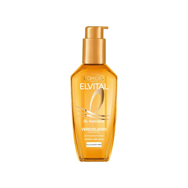 L'Oréal Paris Elvital Öl Magique Veredelndes Haaröl, für alle Haartypen, gegen Frizz und Austrocknen, mit 6 kostbaren Blütenölen, für Glanz und Geschmeidigkeit, Hitzeschutz bis 230 °C, 1 x 100ml