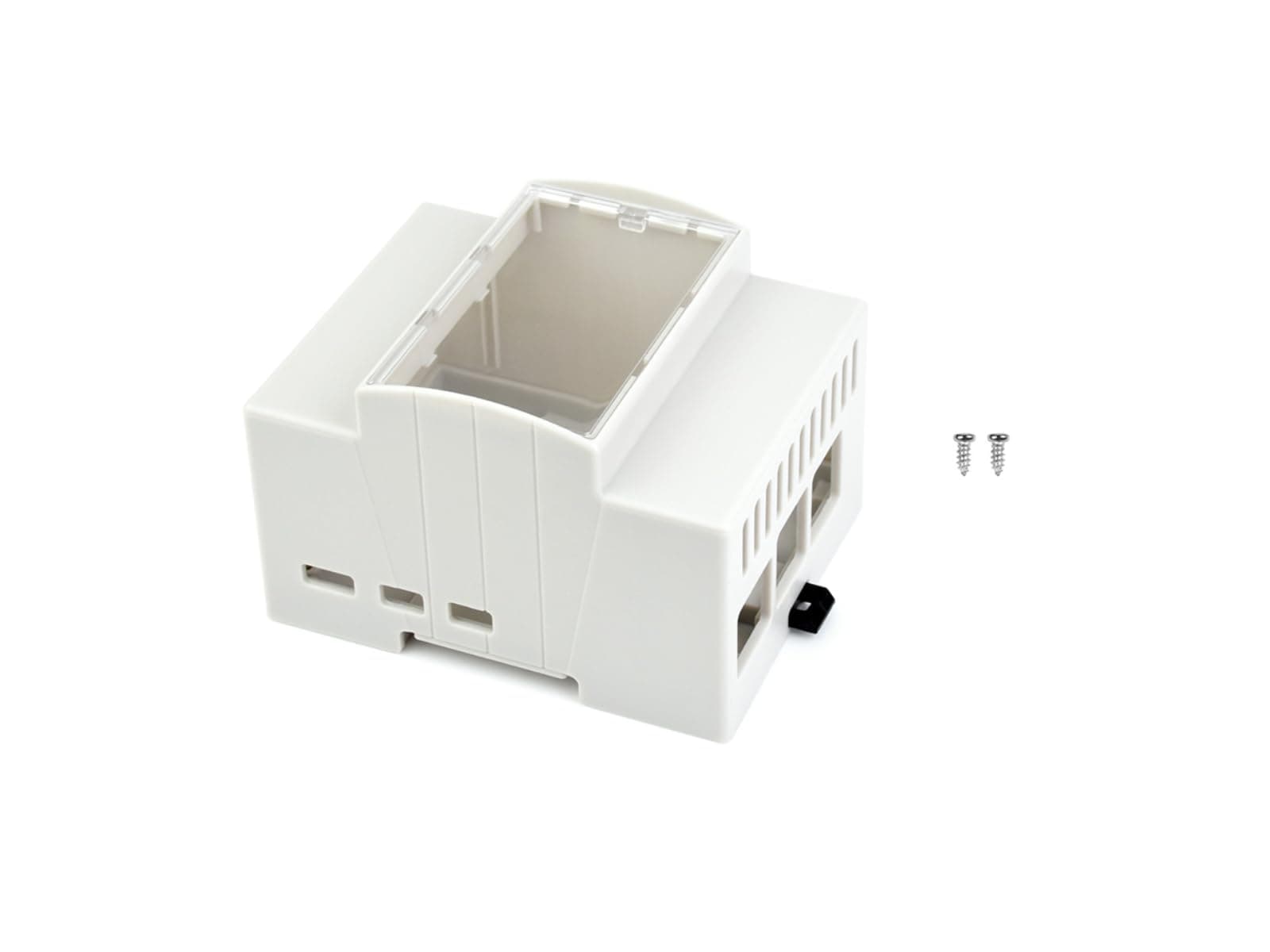 Waveshare Für Raspberry Pi 5 Gehäuse, DIN-Schiene ABS Gehäuse für Raspberry Pi 5,Large Inner Space, Kompatibel mit Raspberry Pi Expansion Board PoE HAT (F), RS485 CAN HAT, 2-CH RS485 HAT Pi5 DIN Rail ABS Case