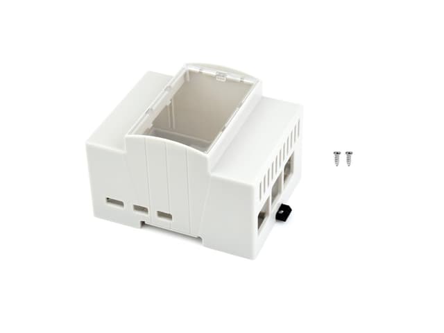 Waveshare Für Raspberry Pi 5 Gehäuse, DIN-Schiene ABS Gehäuse für Raspberry Pi 5,Large Inner Space, Kompatibel mit Raspberry Pi Expansion Board PoE HAT (F), RS485 CAN HAT, 2-CH RS485 HAT Pi5 DIN Rail ABS Case