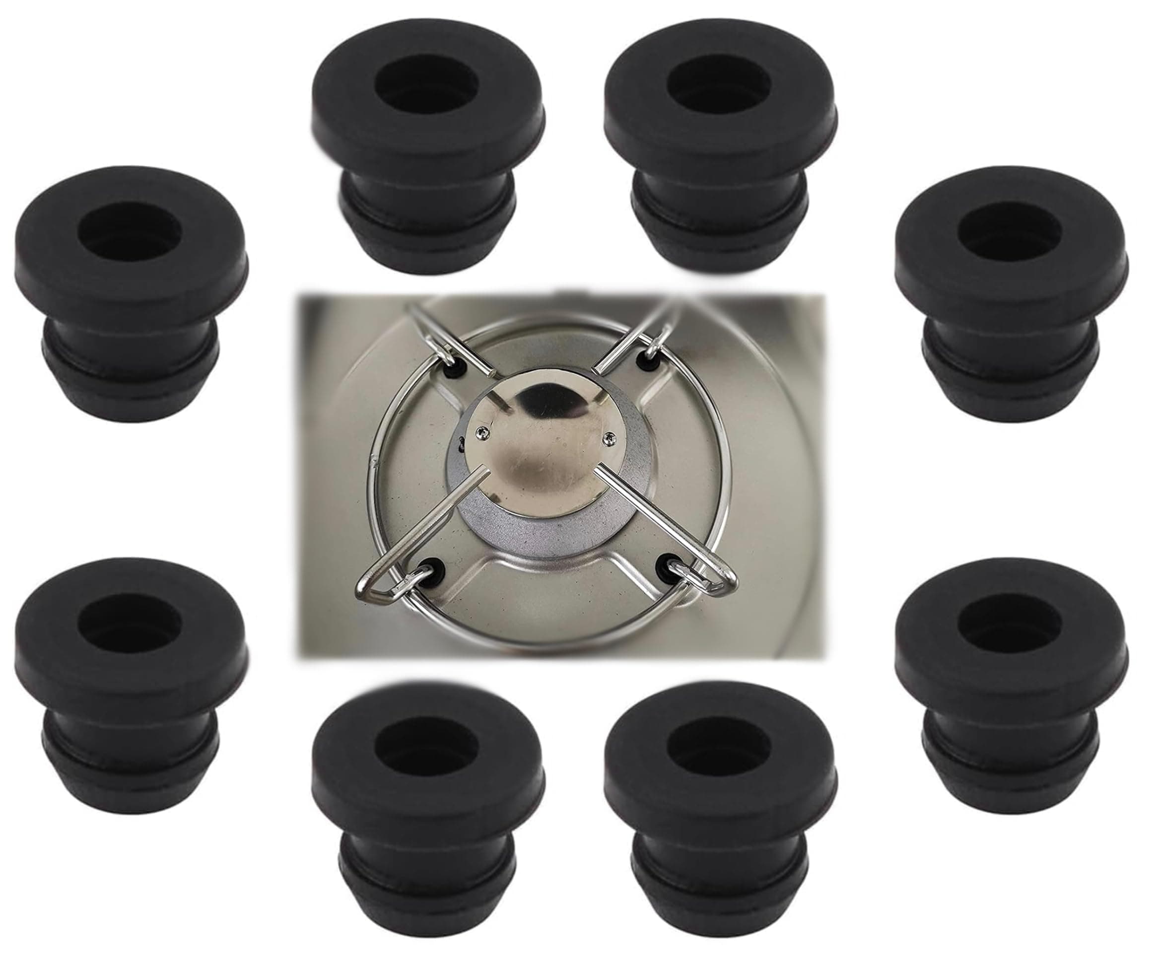 STYYL 8 Stück Topfträgergummis passend für Topfstützen mit 5mm Stäben von Dometic, Smev und Thetford Angebot bei HelloDeals