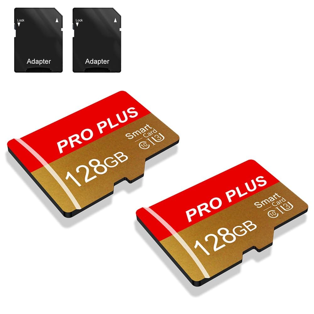2 Pack Speicherkarte 128GB with Adapter, High Speed Memory Card, UHS-I C10 A1 Memory TF Card for Tablet/Mobile Phone/Camera/Car Audio/Game Console (TF162 Red Gold 128GB) TF162 Rotes Gold 128GB Angebot bei HelloDeals