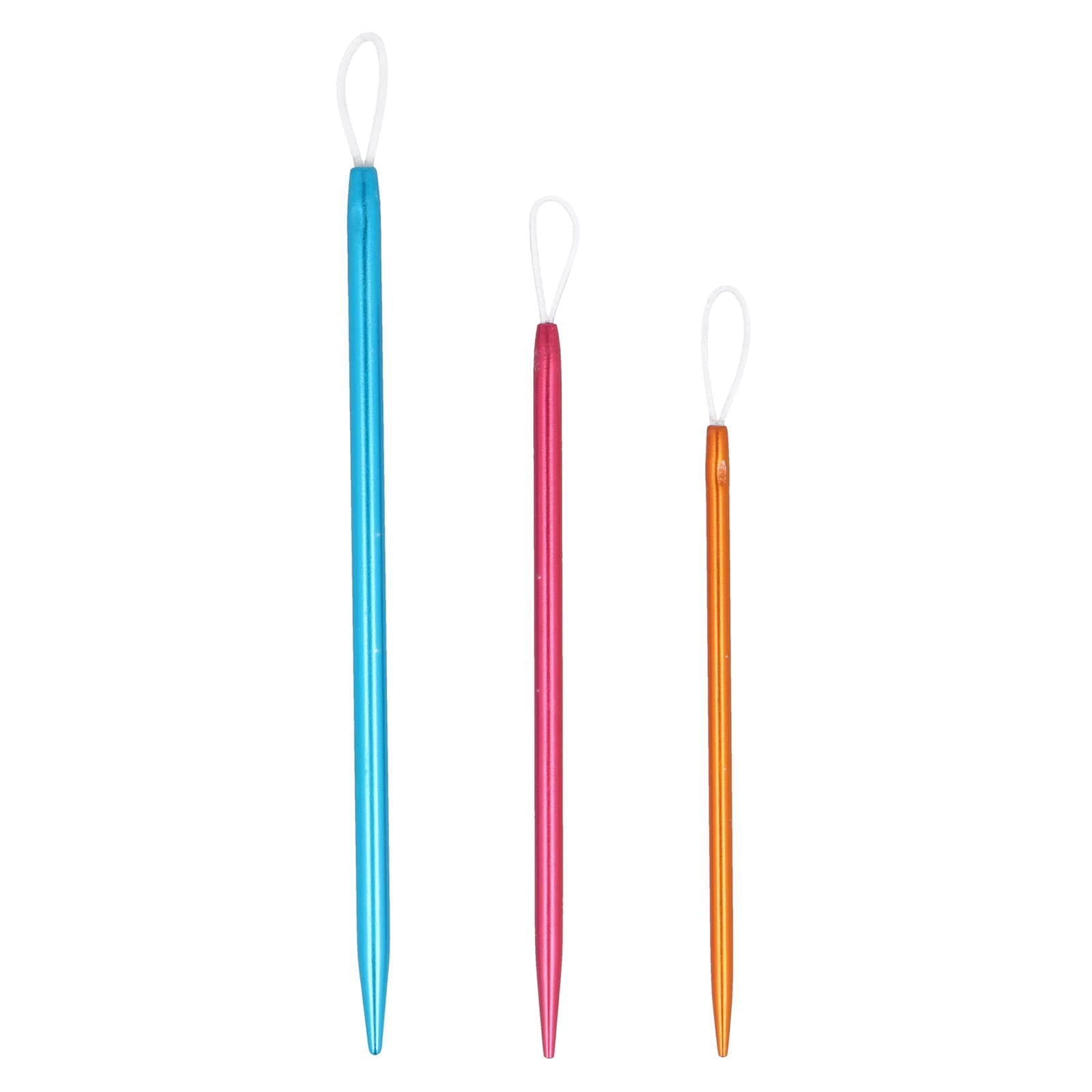 KnitPro Wollnadeln 3-Stück, Blau/Rosa/Orange Einzeln Angebot bei HelloDeals