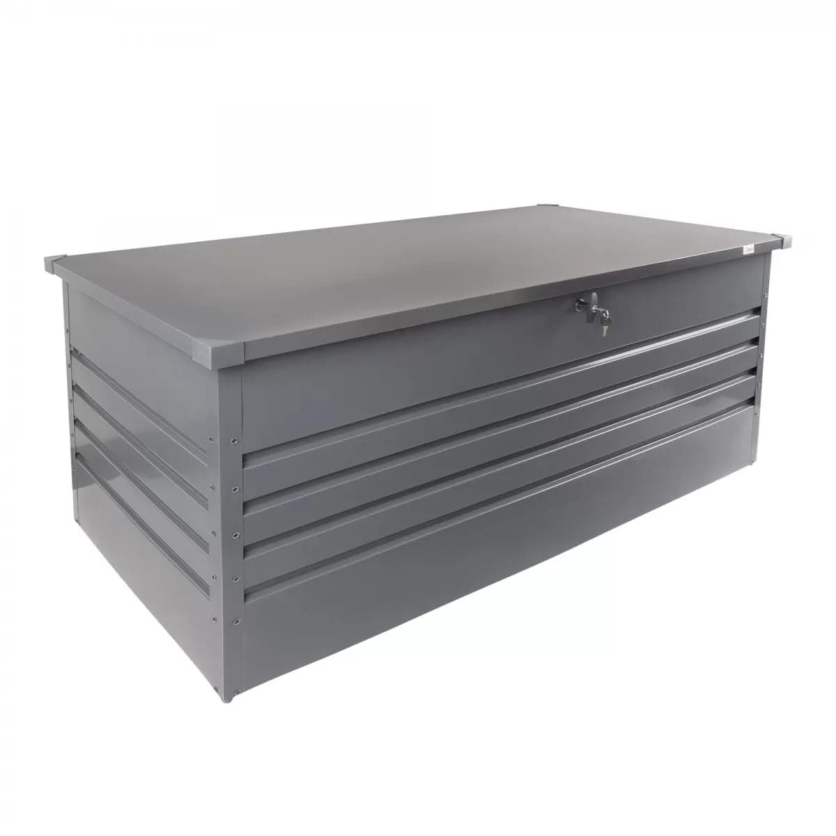 Grindi - Gartenbox Metall - Kissenbox - Auflagenbox - Orto III 1000 L - Aufbewahrungsbox mit Deckel - Outdoor Schrank - Sitzbank mit Stauraum - Gartenhaus - Geräteschuppen - Truhe mit Deckel Metall 1000L Grau Angebot bei HelloDeals