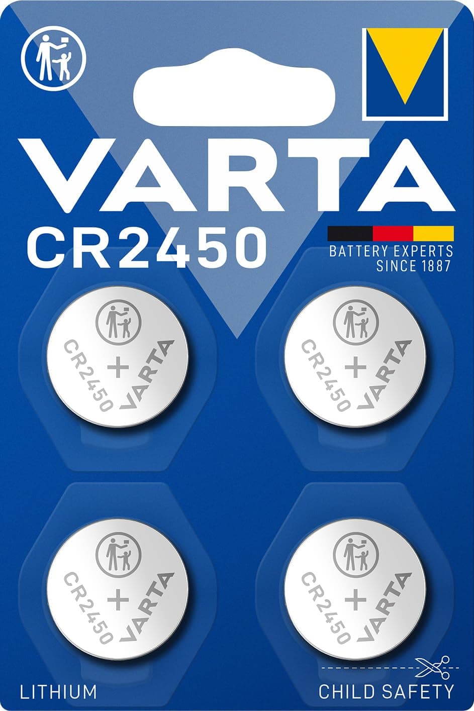 Varta Knopfzelle CR 2450 3 V 4 St. Lithium VARTA Lithium Coin CR2450 Blister 4 Angebot bei HelloDeals