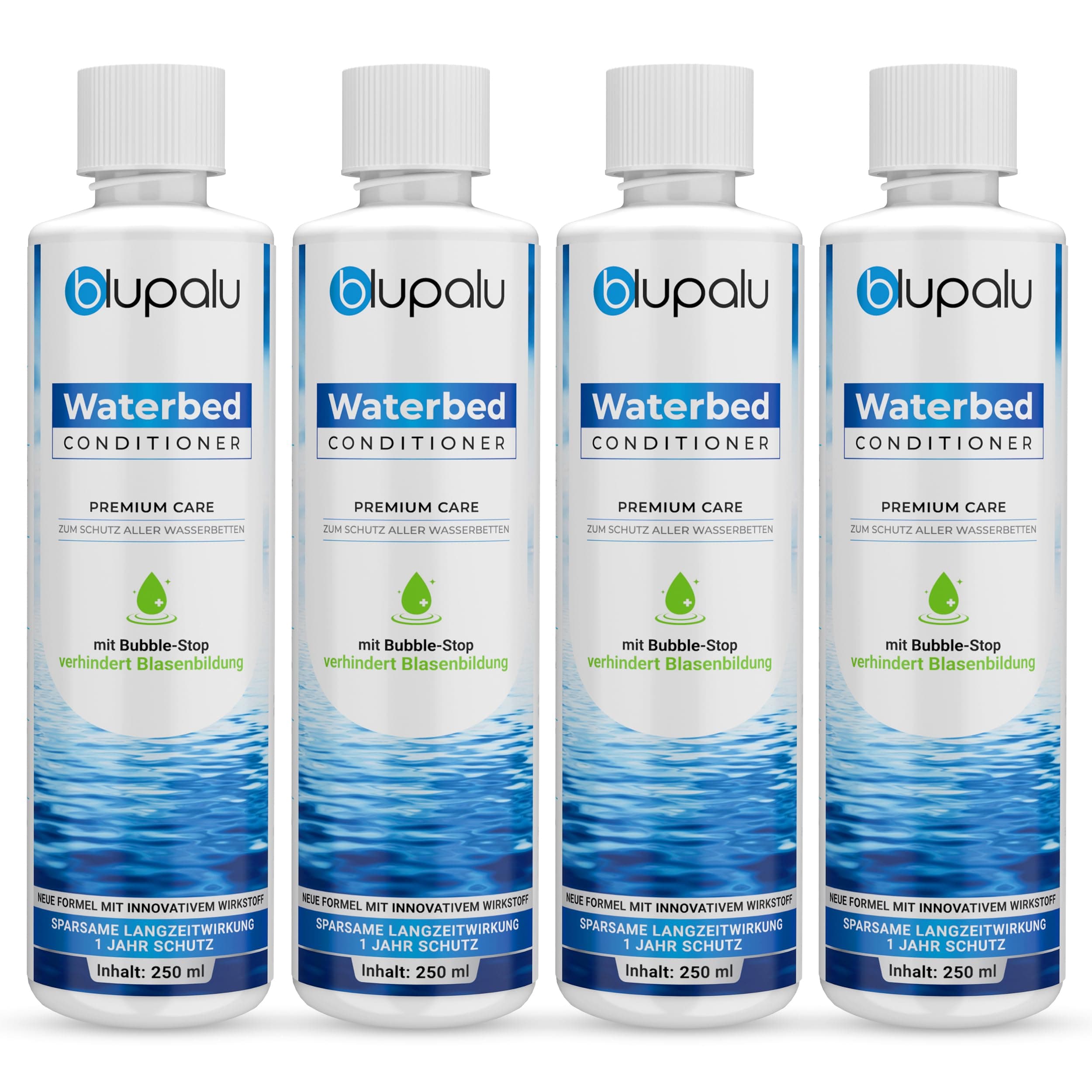 Wasserbett Conditioner Premium Care – 4x 250ml – Wasserbetten Konditionierer gegen Gerüche & Algen, Pflege für alle Wassermatratzen & Systeme aller bekannten Hersteller Angebot bei HelloDeals