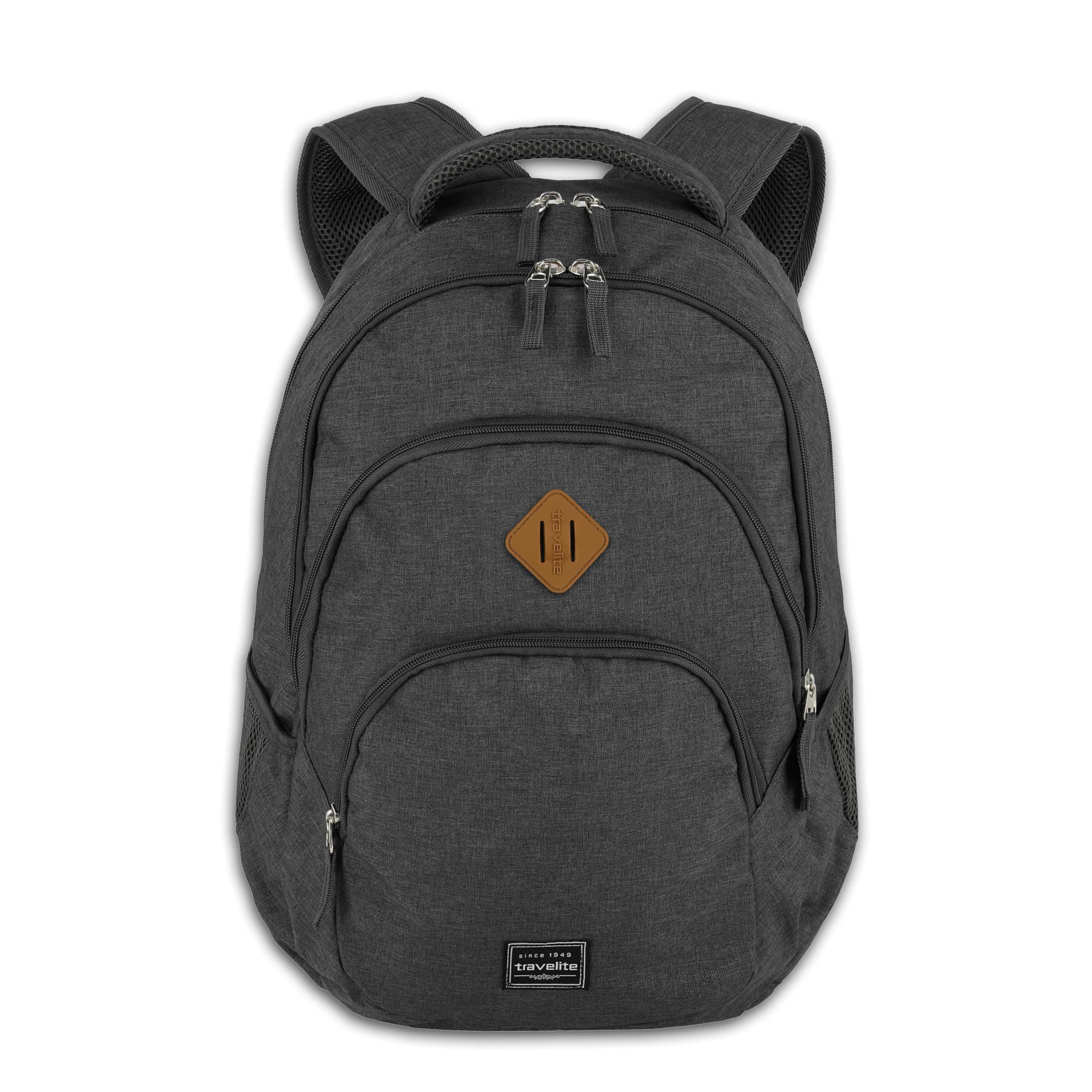 travelite Handgepäck Rucksack, Laptop Rucksack 15,6 Zoll, BASICS, Daypack, Tagesrucksack mit vielen Fächern, 45 cm, 22 Liter 22 Liter (15.6 Zoll laptop) Anthrazit (Grau) Angebot bei HelloDeals