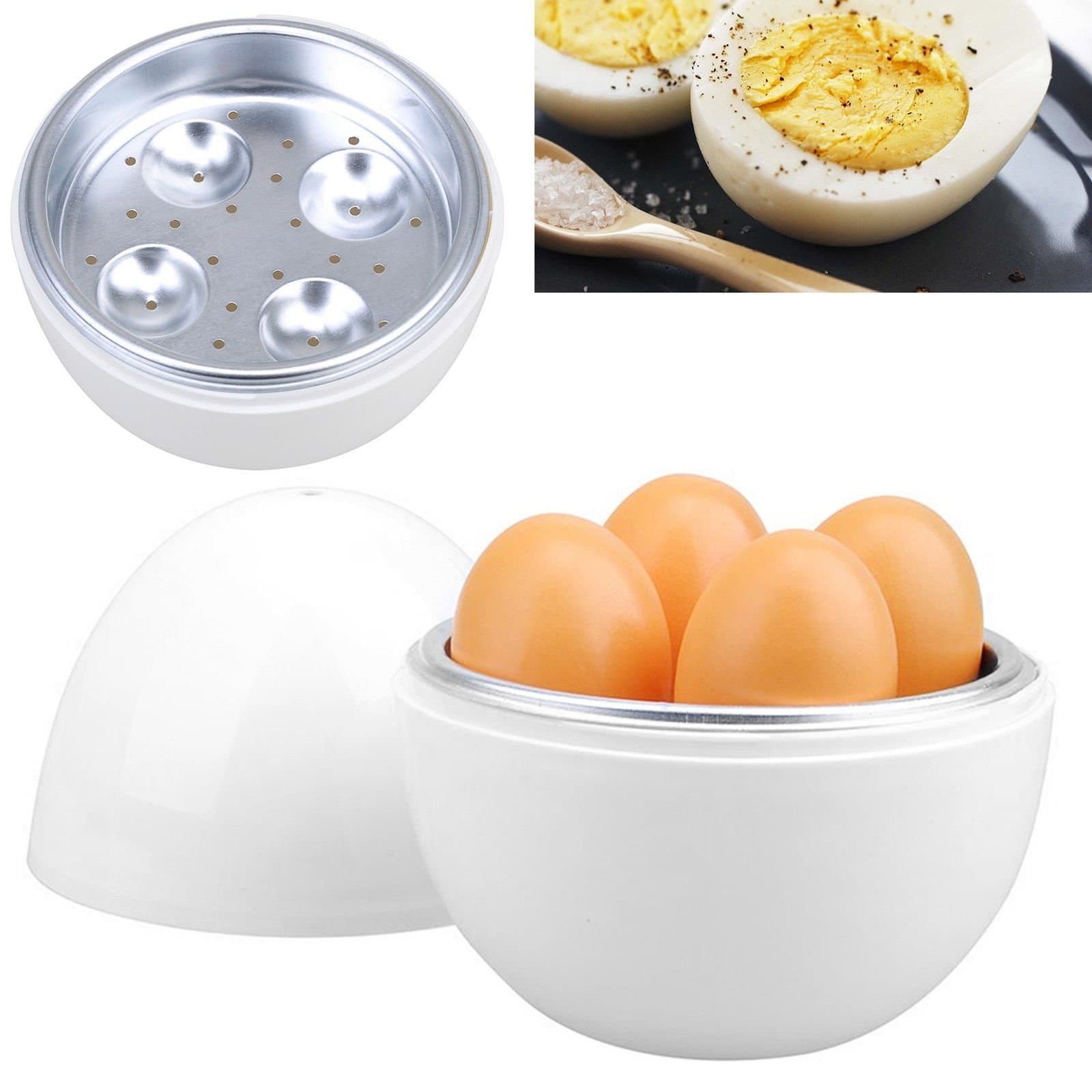 Kabalo Mikrowelle Eierkocher Poacher Frühstück Maker Küche Zubehör Werkzeug Angebot bei HelloDeals