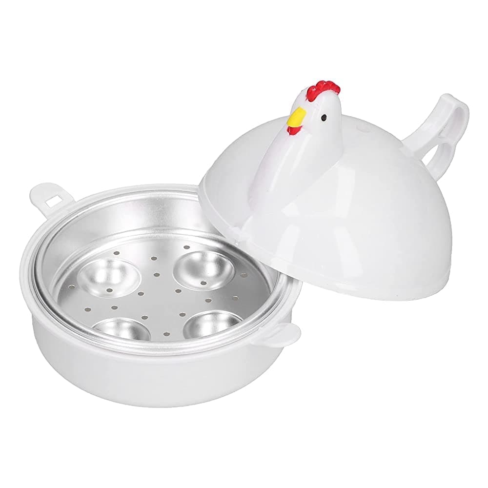 Mikrowellen Eierkocher, Wilderer Mit 4 Eier Kapazität Gekochte Eierkocher Mikro-Eierkochers Huhn Mikrowellenkessel für den Hausgebrauch, Gesund und Sicher Zum Frühstück Angebot bei HelloDeals
