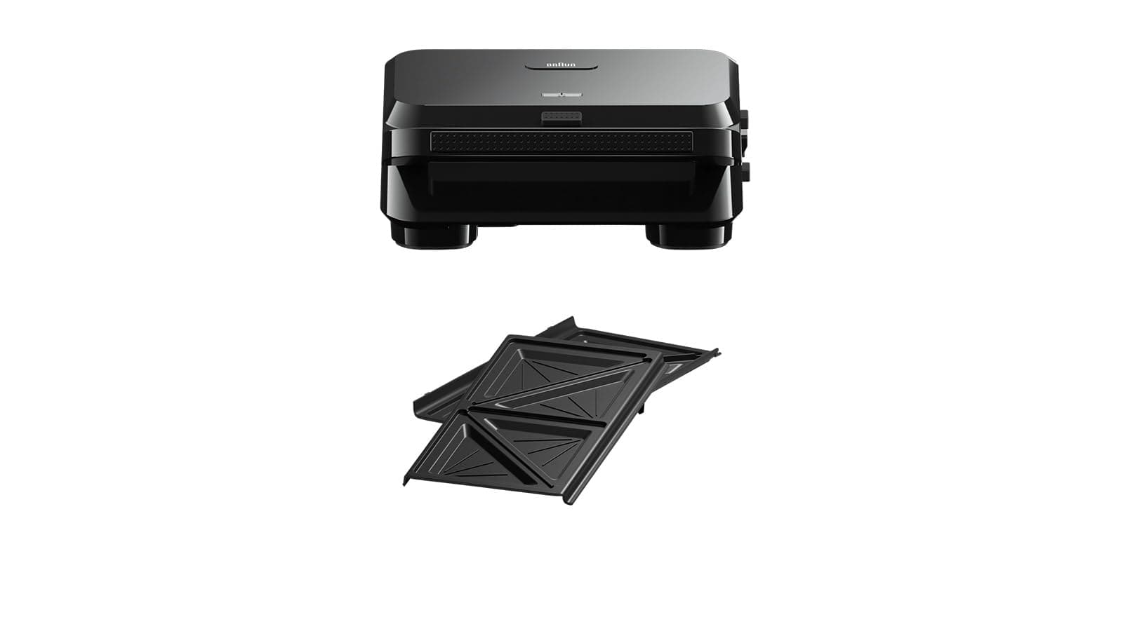 Braun SnackMaker 5 SM5000 Sandwichmaker mit abnehmbaren Sandwichplatten, Aluminiumguss, spülmaschinenfeste Platten, 800 W, Schwarz 2 Sandwichplatten Angebot bei HelloDeals