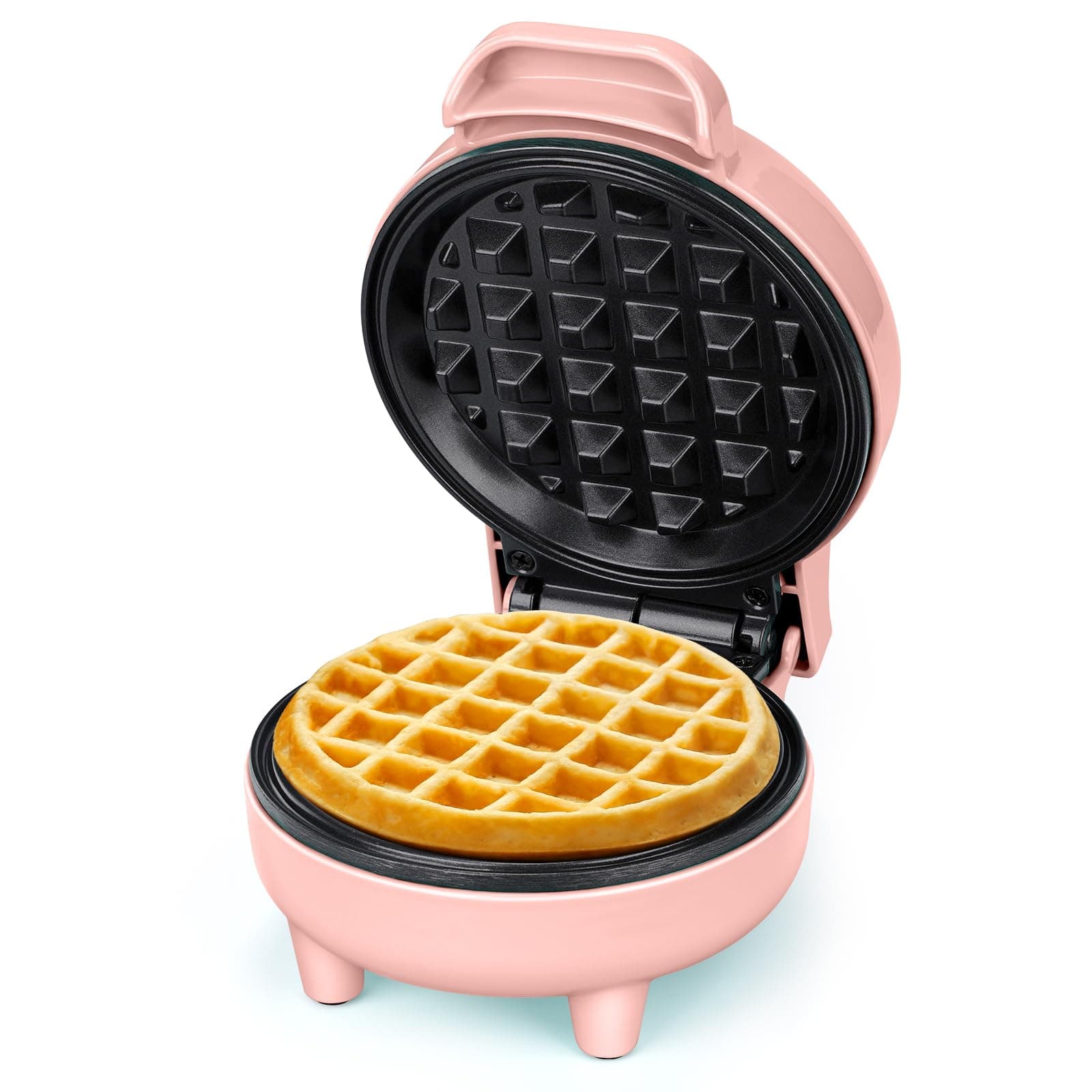 SNAILAR Mini Waffeleisen Belgische Waffel Maschine Kleines Waffeleisen Klassische, für Kindergeburtstage, Familienfeiern, Ostern oder Weihnachten, Niedlich kompaktes Design, 550 Watt, Rosa 2800 cm³ Rosa Angebot bei HelloDeals