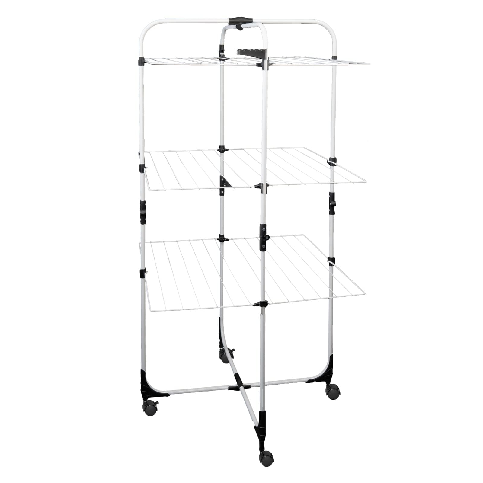 Grafner Wäscheständer Turm, 30 Meter Leinenlänge, mit Rädern, klappbar und platzsparend, 3 Etagen, 6 Faltbare Flügel, rollbar und standfest, mobiler Turm Wäscheständer Trockenständer Trockenregal Angebot bei HelloDeals