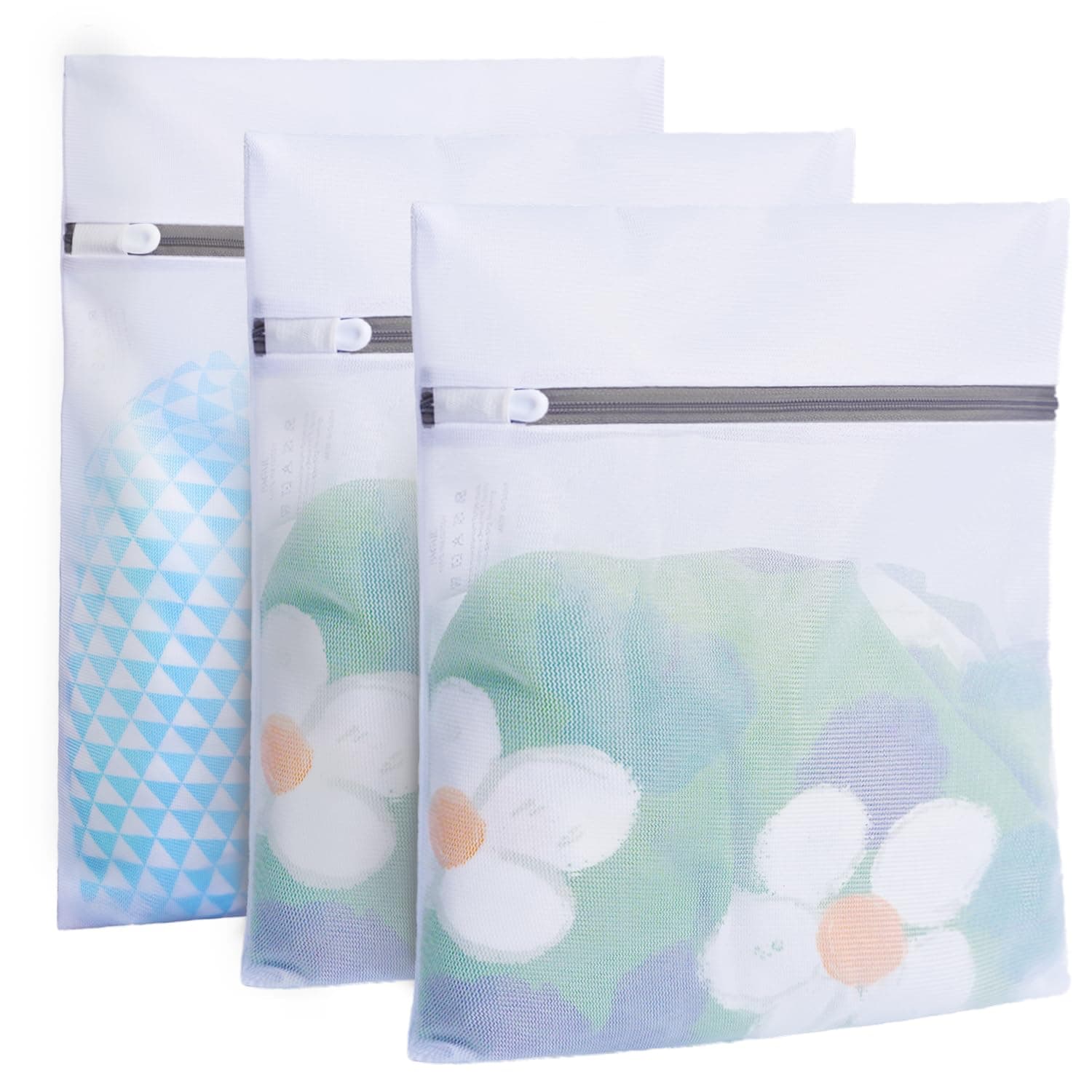 BAGAIL Mesh Wäschesäcke für Waschmaschine Wäschenetz Wäschetasche Wäschebeutel Laundry Bag für Empfindliches, Bluse, Schuhe, BH, Unterwäsche, Babykleidung, Wash Bag 3 Set - 3L Weißes Netz Angebot bei HelloDeals
