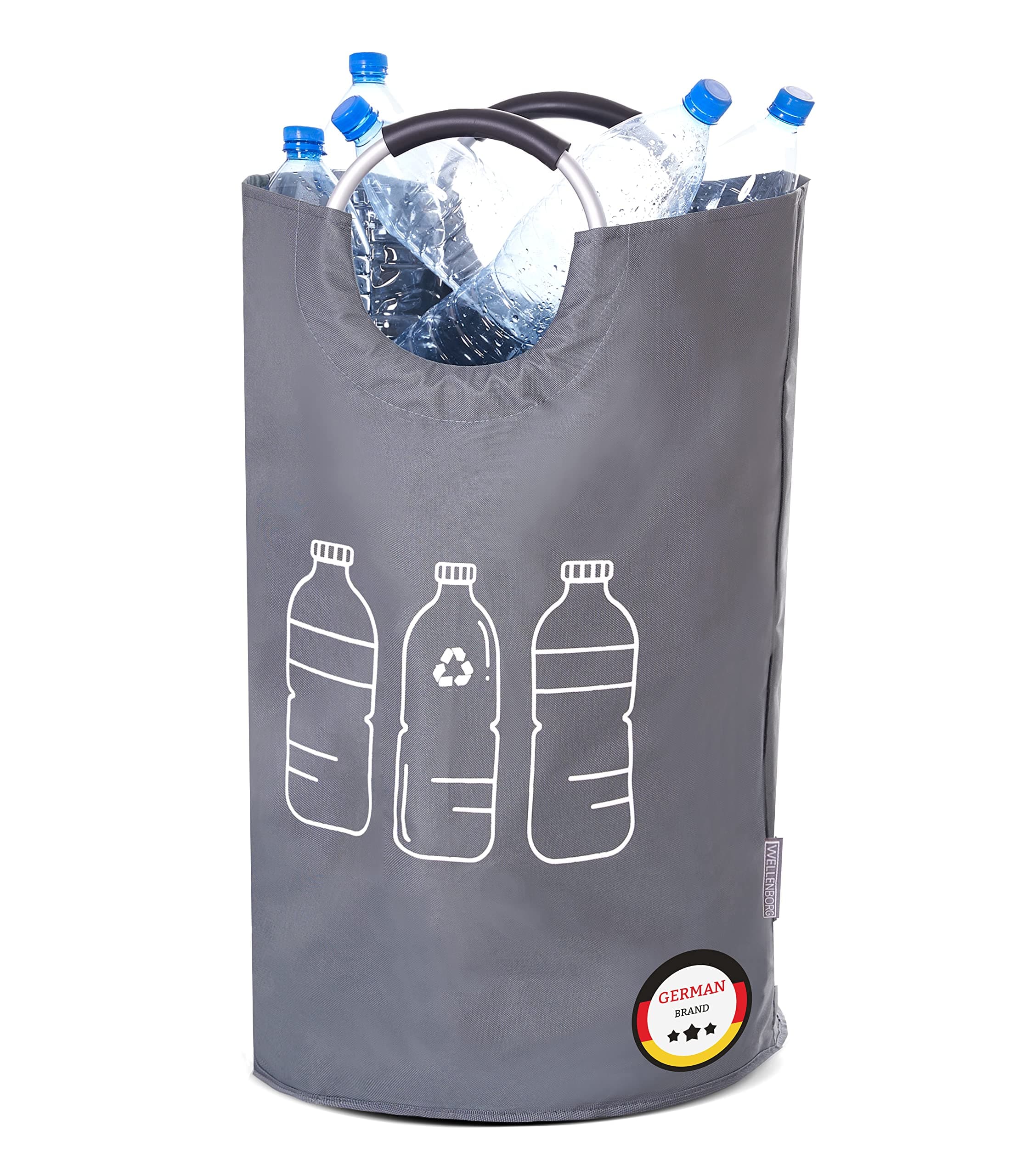Faltbarer Pfandflaschen Sammelbehälter faltbar grau groß -Wasserdicht Flaschensammler groß Korb- Altglas Leergut Pfandflaschen Aufbewahrung 1x Pfand Beutel Hellgrau Angebot bei HelloDeals