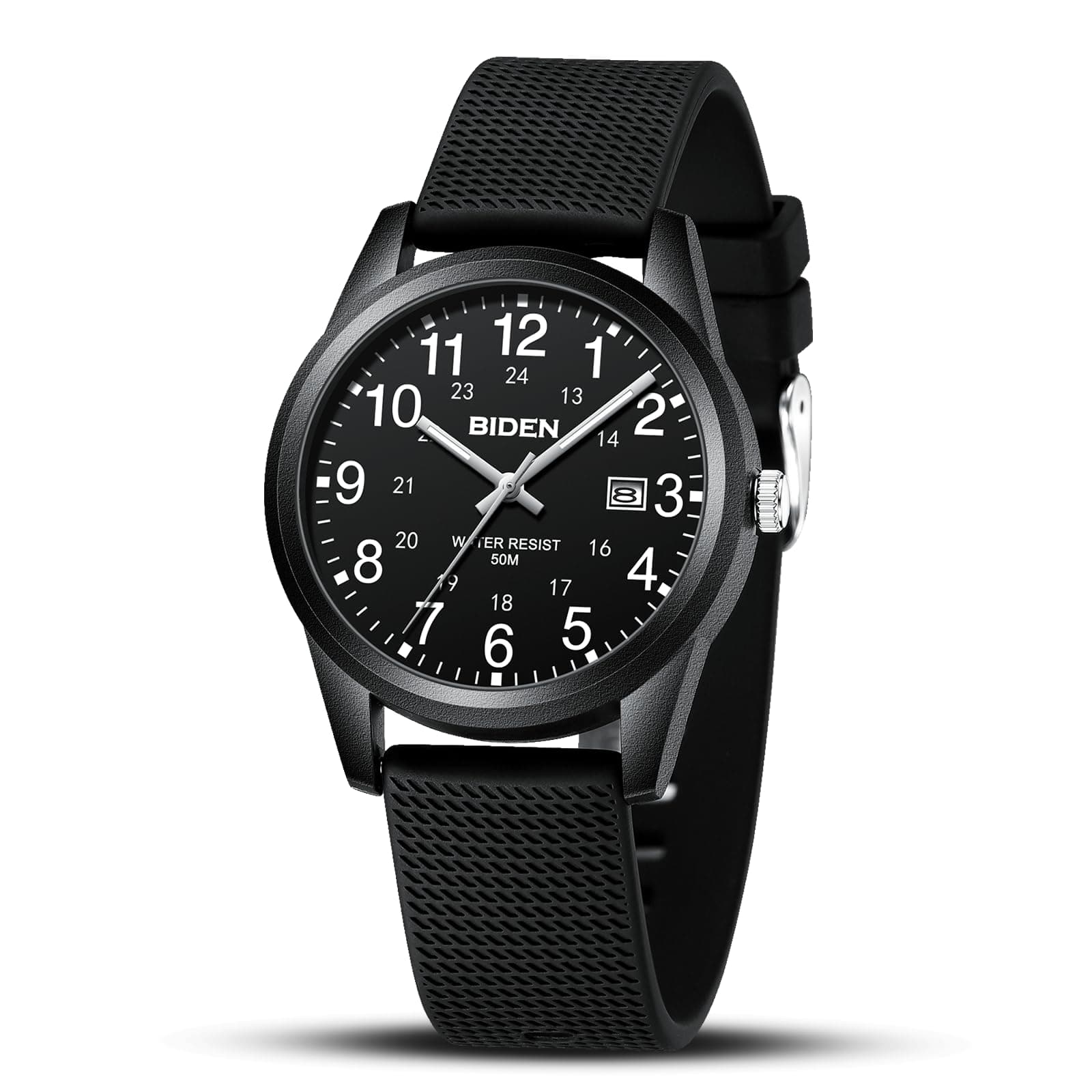 Herren Uhr Uhren Herren Analog Quarz Armbanduhr 30M Wasserdichte Mode Designer Uhr für Männer R015-all-schwarz Angebot bei HelloDeals
