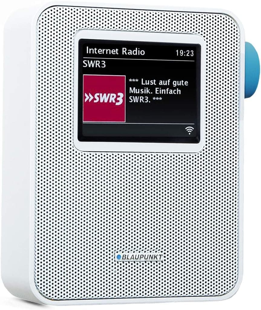 BLAUPUNKT PIB 100 Steckdosen Internetradio, WLAN Empfang, großes Farb-Display, Steckdose Digital Radio mit Bluetooth, Wecker, kleines Steckdosenradio, dimmbar, Senderspeicher, Sleeptimer, Weiß Angebot bei HelloDeals