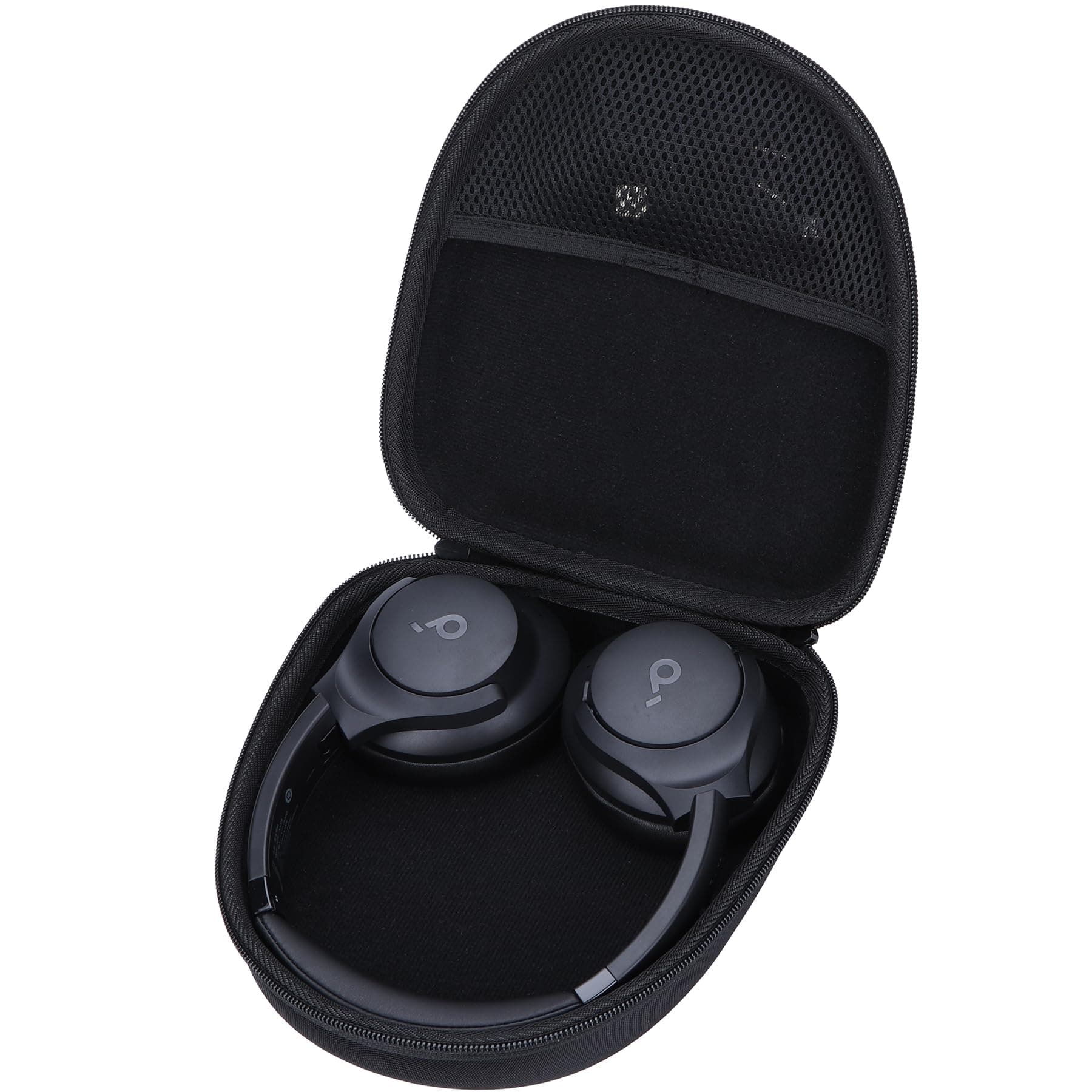 Hart Reise Schutz Hülle Etui Tasche für Soundcore by Anker Q20i Q20 Q20+ Q30 Q35 Q40 Q45 Hybrid Active Noise Cancelling Over-Ear-Kopfhörer (Schwarz) Angebot bei HelloDeals
