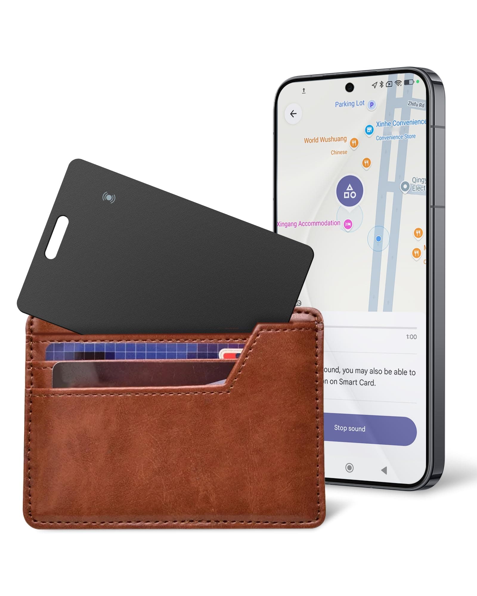 RUIZHI Smart Karte, Tracker Smart Tag kompatibel mit Google Mein Gerät Finden APP (Android nur), IP68, Wireless Charger, für Geldbörse, Gepäck, Taschen, Key, Koffer Compatible with Android 1 Pack Angebot bei HelloDeals