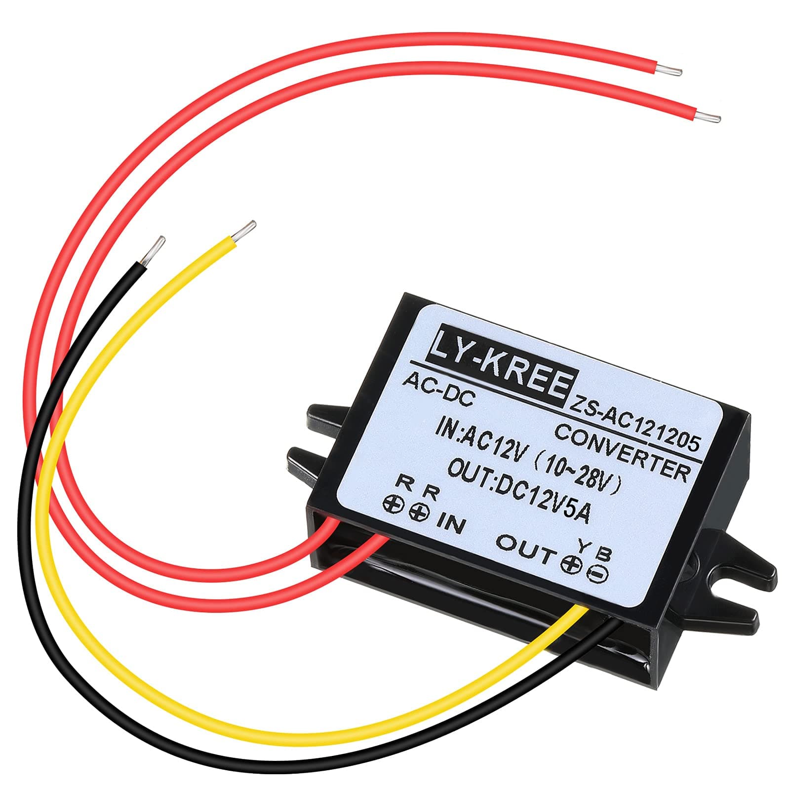 AC-DC Gleichrichter AC 12V (10-28V) auf DC 12V Reduziert Wandler, Wasserdicht Abwärtswandler Modul Spannungswandler für Auto-Bildschirm Monitorkamera Wasserpumpe Motor, 5A Angebot bei HelloDeals