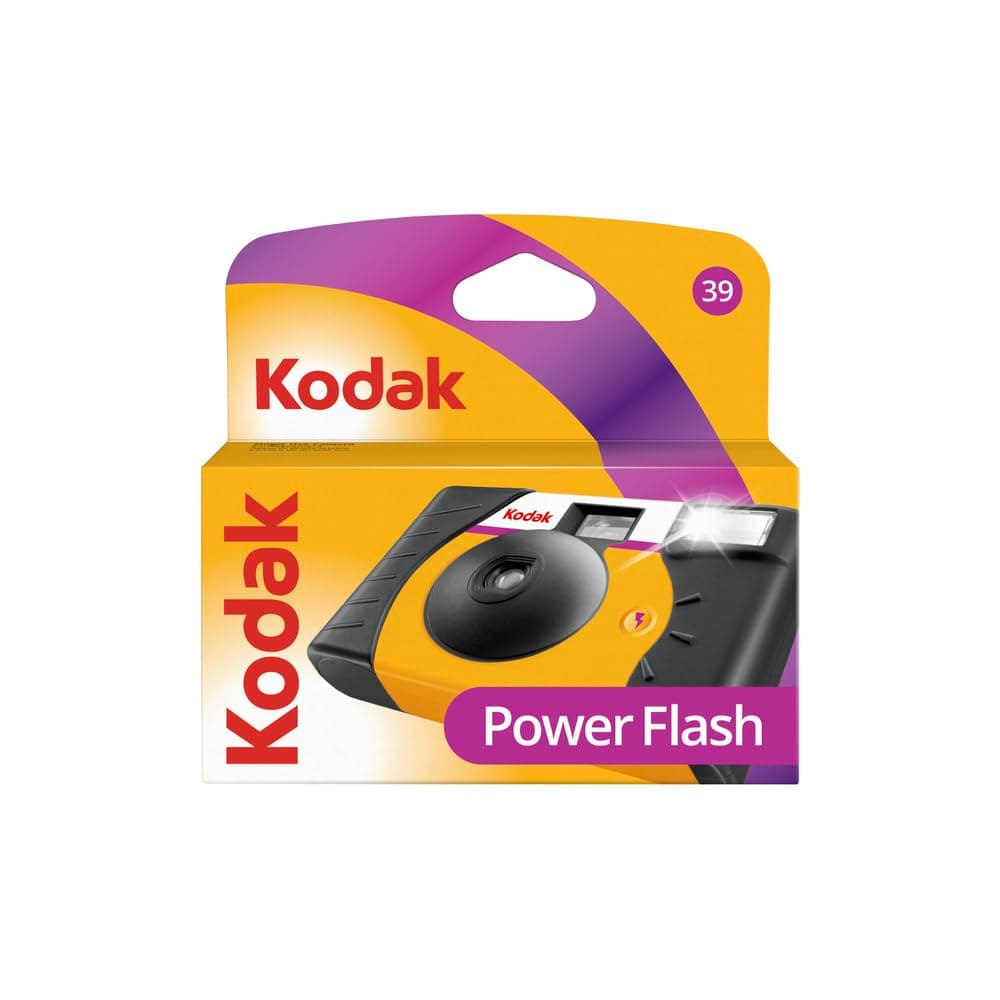 KODAK Power Flash 39 Aufnahmen – Einwegkamera 35 mm, integrierter Blitz, ISO 800, Fester Fokus, optischer Sucher, manuelles Zurückspulen – Schwarz Angebot bei HelloDeals