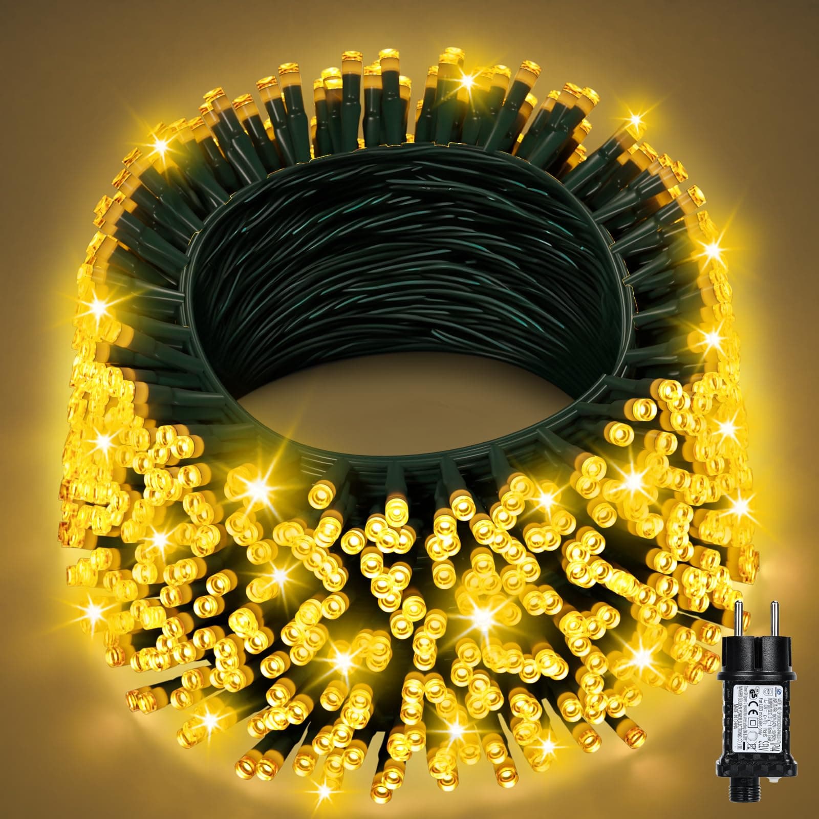Lichterkette Außen 30M 230LED, Lichterkette Weihnachtsbaum Warmweiß Strom mit Timer, 8 Modi IP44 Wasserdicht Weihnachtsbeleuchtung für Innen Outdoor Garten Balkon Hochzeit Party Deko Angebot bei HelloDeals