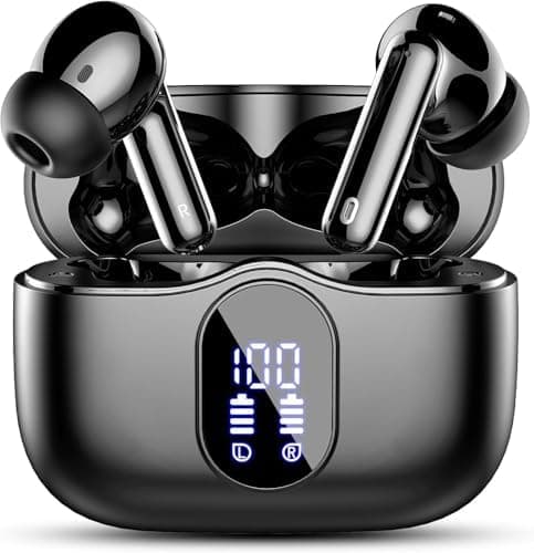 Bluetooth Kopfhörer, Kopfhörer Kabellos Bluetooth 5.4 Sport In Ear Kopfhörer mit App, Wireless Earbuds 40 Std Spielzeit, LED Ladecase, ENC Lärmreduzierung Mic, Tiefer Bass Ohrhörer für IOS/Android Graphitschwarz Angebot bei HelloDeals