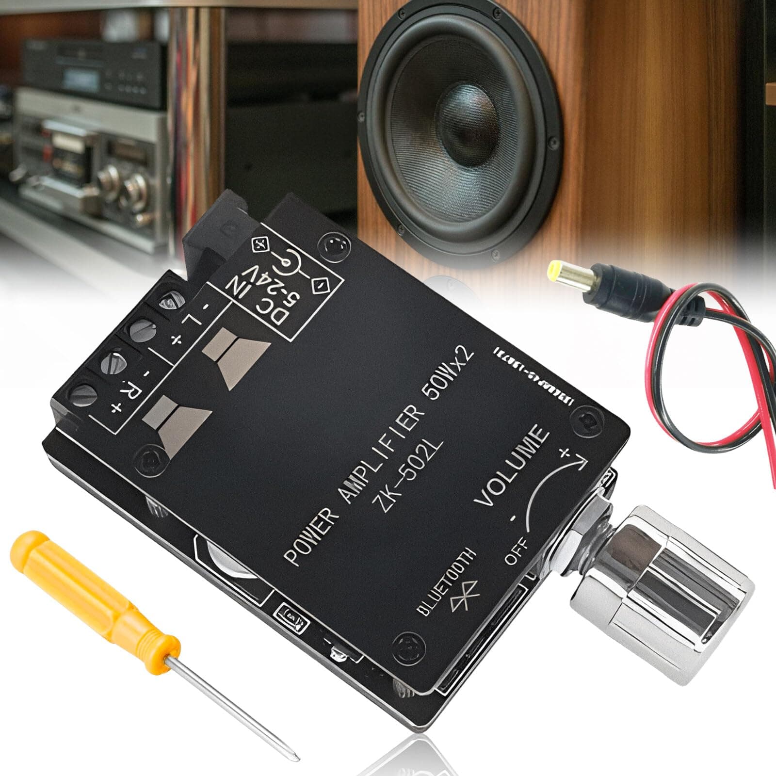 Bluetooth Verstärker Board HiFi Stereo, 2.0 Audio Amplifier Board, 2x50W Bluetooth Verstärker Modul HiFi Stereo, Mini Digital Endstufe Verstärker Platine Angebot bei HelloDeals