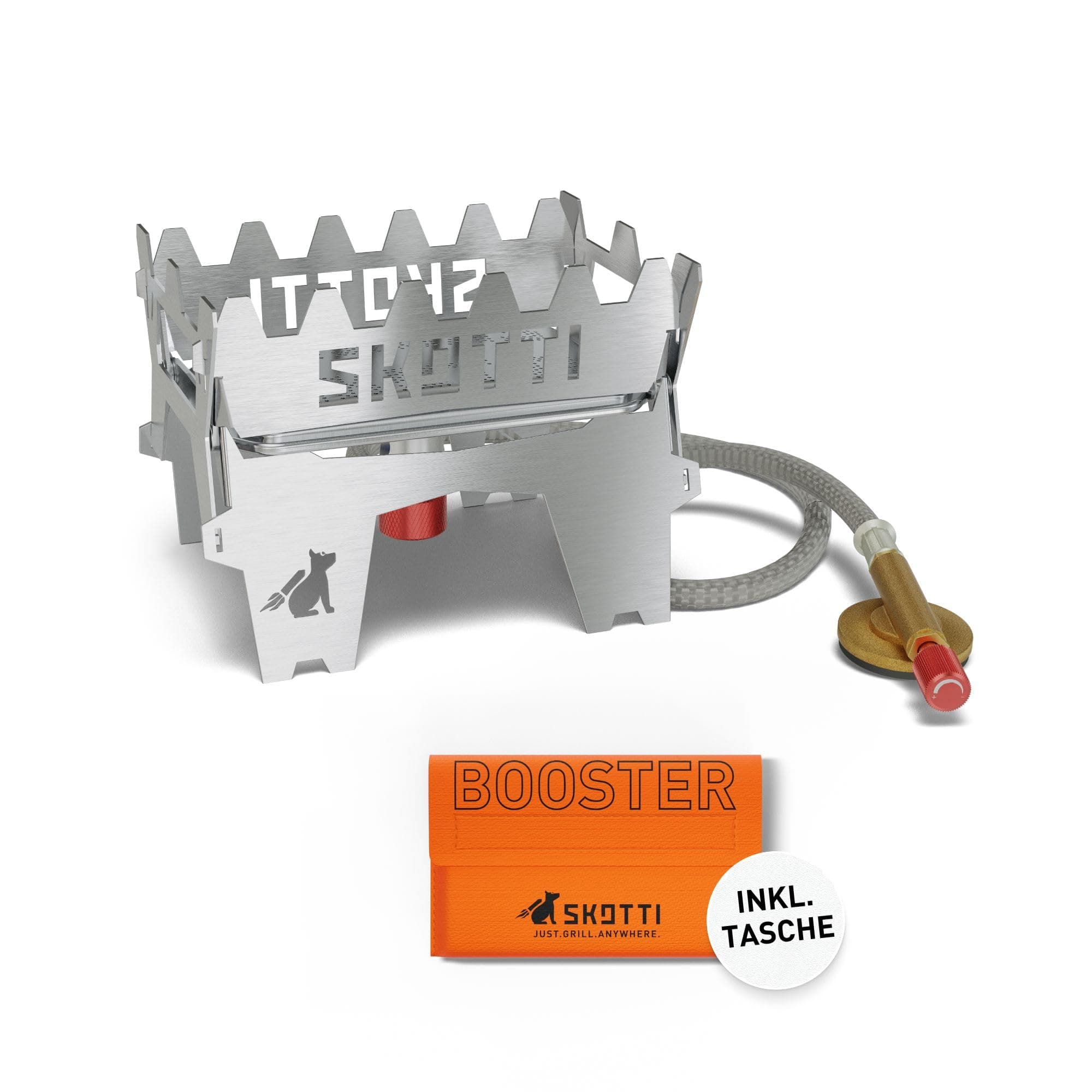 SKOTTI Booster, Campingkocher Gas mini, 2,1 kW faltbarer und tragbarer Gas Stove, Ideal zum Kochen und Braten, Propangaskocher, Camping Kocher klein, Gaskocher Camping für Trekking und Outdoor Angebot bei HelloDeals