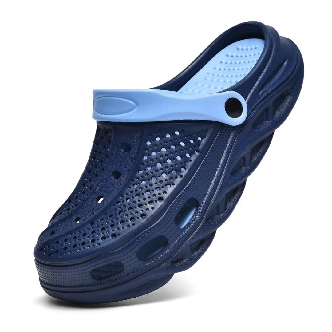 GULAKY Clogs & Pantoletten für Herren Gartenschuhe Orthopädische Schuhe Sandalen Damen Sommer Hausschuhe 42/43 EU Marineblau Angebot bei HelloDeals