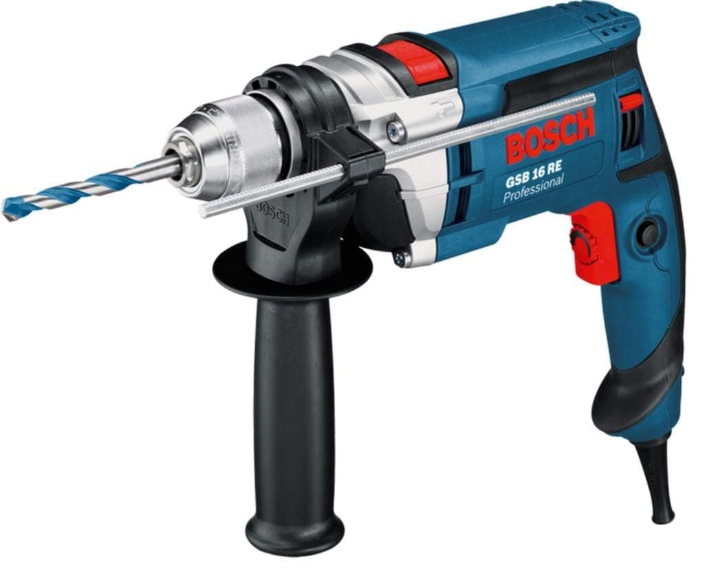 Bosch Professional Schlagbohrmaschine GSB 16 RE (inkl. Schnellspannbohrfutter 13mm, Tiefenanschlag 210mm, Zusatzhandgriff, Handwerkoffer) Basic Angebot bei HelloDeals